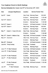 yac schedule 1