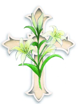 Cross with Lilies